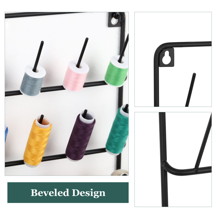 CELLPAK 4Pack Sewing & Embroidery Thread Rack WallMount Metal Sewing Organizer 32Spool